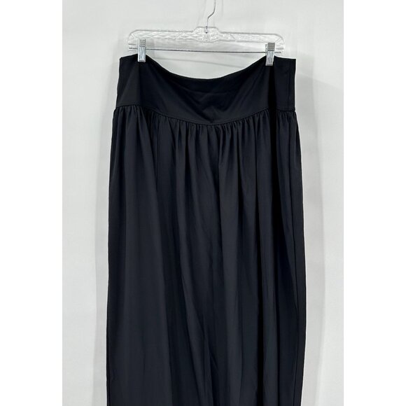 HALARA Breezeful High Waisted 2-in-1 Flowy Quick Dry Maxi Casual black plus 2X - Picture 5 of 13